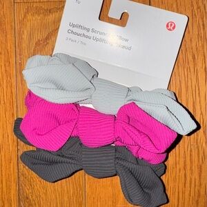 NWT lululemon athletica Uplifting Scrunchie Bow Trio -